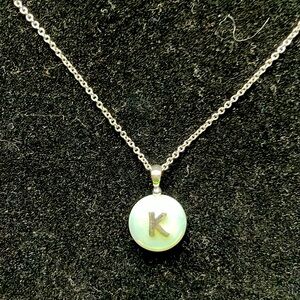 Honora pearl initial “K” necklace
